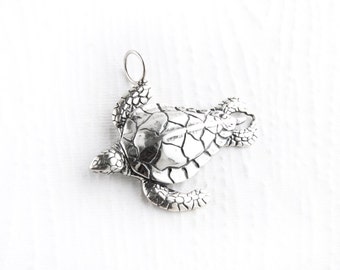 Sea Turtle Sterling Silver Pendant