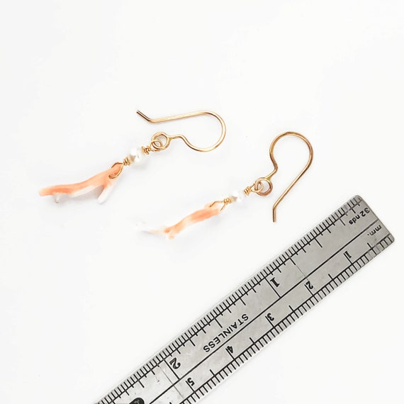 Boucles D'oreilles Vintage En Argent 925 Et Corail – Clous, Rose, Occasion