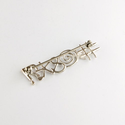 Cussword Pin in Sterling Silver, Curse hot Word Pin in Sterling Silver, Bad Word Silver Pin, Swear Word Silver Pin, Bleep Word Censor Pin