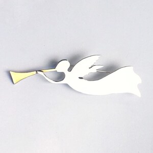 Angel Gabriel Sterling Silver Brooch