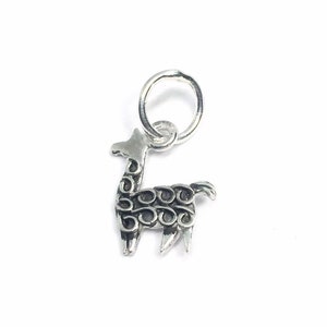 Little Llama Sterling Silver Pendant, Llama Charm
