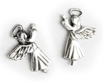 Angels Sterling Silver Stud Earrings, Small Stud Earrings, Angel Earrings, Sterling Silver Earrings