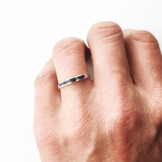 Simplistic Waves Lapis Stacking Ring in Sterling … - image 7