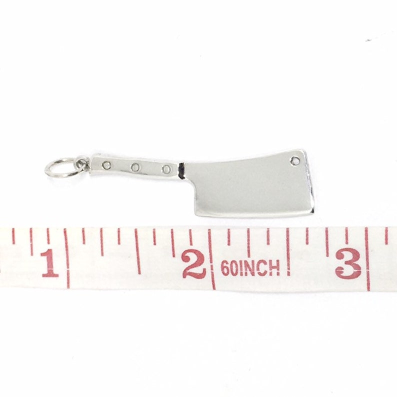 Meat Cleaver Sterling Silver Charm Pendant Knife Charm Etsy