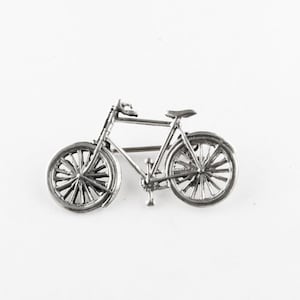 Small Bicycle Sterling Silver Brooch