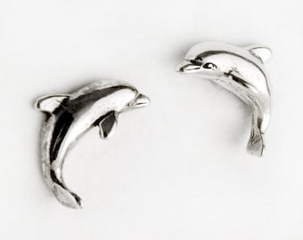 Dolphin Sterling Silver Post Earrings