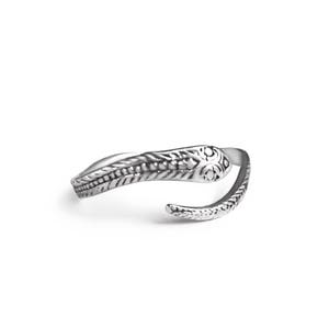 Perfect Snake Band Adjustable Sterling Silver Ring, Silver Snake Ring, Snake Wrap Ring, Snake Band, Solid Silver Ring
