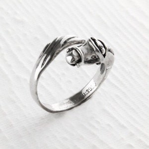 Horse Sterling Silver Adjustable Wrap Ring