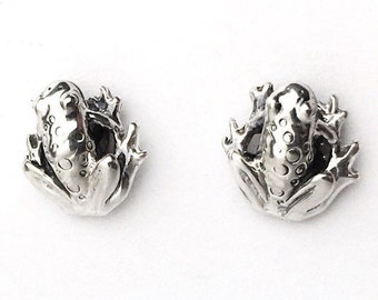 Little Frog Sterling Silver Stud Earrings