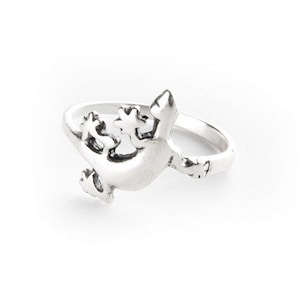 Sterling Silver Gecko Ring: Small Lizard Jewelry