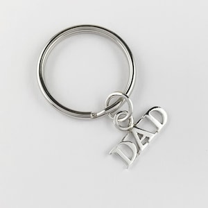 Portachiavi in argento sterling per papà, regalo per la festa del papà, portachiavi per papà, portachiavi in argento sterling