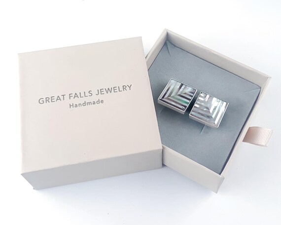 Fossilized Dinosaur Bone Cufflinks: Handmade Ster… - image 5