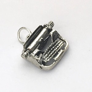 Old Fashioned Typewriter Sterling Silver Charm