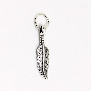 Tiny feather Sterling Silver Charm