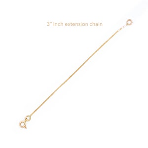 Dainty 14k Gold Serpentine Chain Extender - 3 Inch