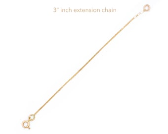 Dainty 14k Gold Serpentine Chain Extender - 3 Inch Extension Chain, Flat Snake Chain, Gold Chain Extension