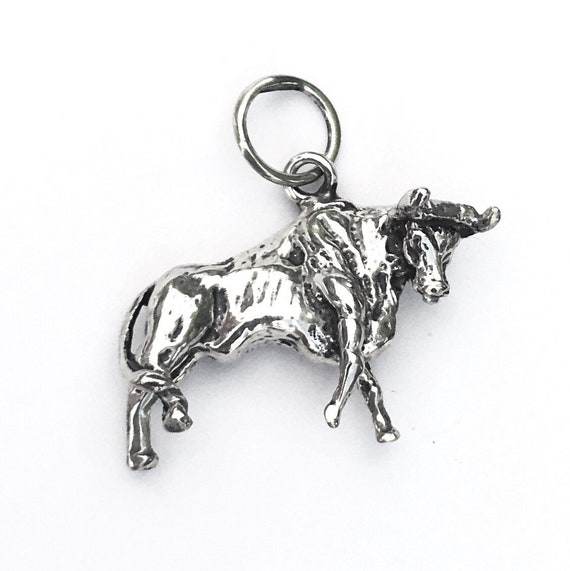 Big Bull Sterling Silver Charm Pendant