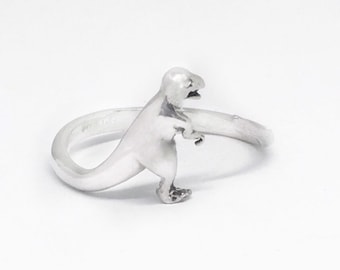Tyrannosaurus Rex Sterling Silver Ring, Dinosaur Ring, T-Rex Ring, Adjustable Ring, Sterling Silver Ring, Dino Lover's Ring