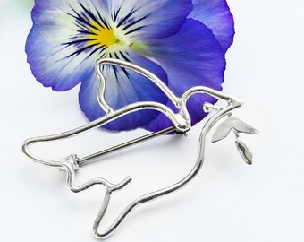 Peace Dove Sterling Silver Pin Brooch, Silver Dove Pin, Sterling Silver Brooch, Olive Branch