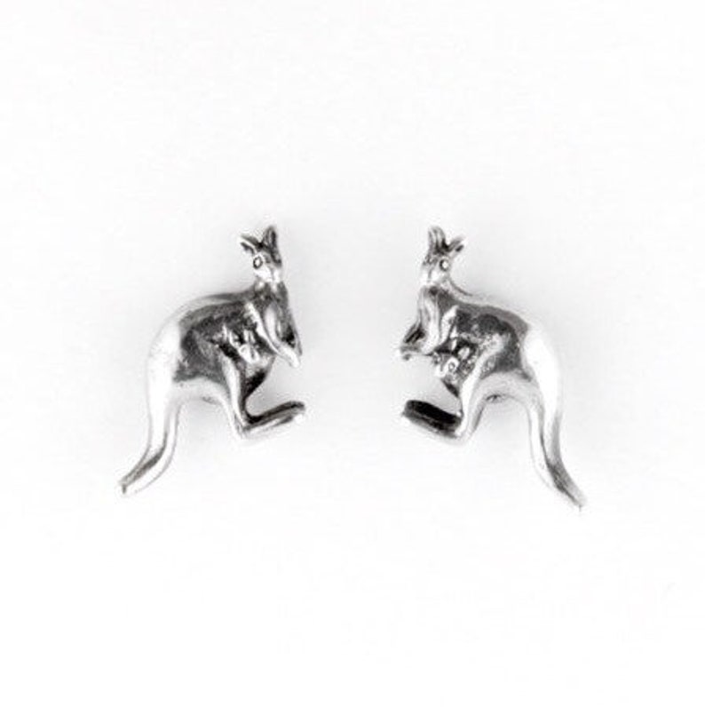 Sterling Silver Kangaroo Post or Stud Earrings