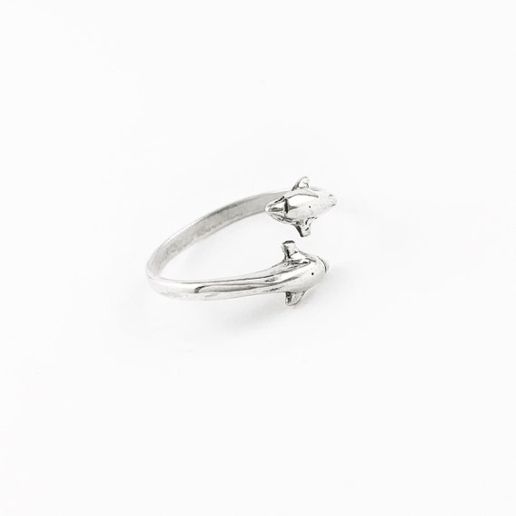 Dolphin Sterling Silver Adjustable Ring, Adjustab… - image 4