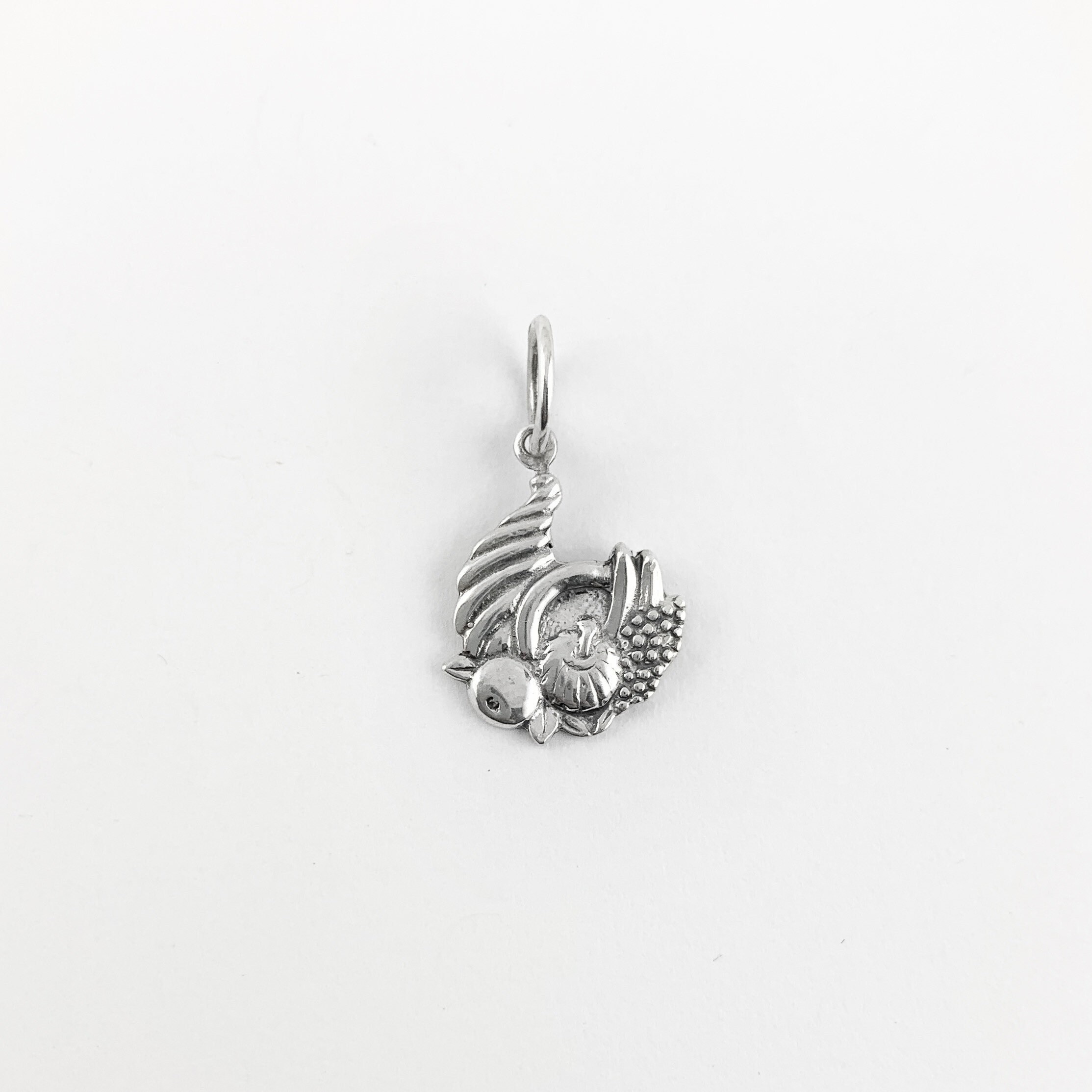 Breloque Corne D'abondance En Argent Sterling 925 - Marque Maldon Jewellery - Neuf