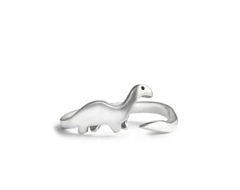 Dinosaurier Sterling Silber Ring, verstellbarer Sterling Silber Ring, Dinosaurier Silber Ring, einfacher Dinosaurier Ring, Silber Dinosaurier Ring