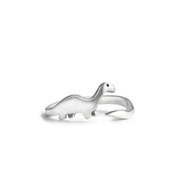 Dinosaur Sterling Silver Ring, Adjustable Sterling Silver Ring, Dinosaur Silver Ring, Simple Dinosaur Ring, Silver Dinosaur Ring