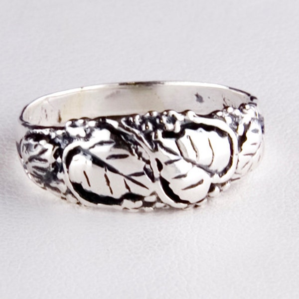 Bounty of Grapes Sterling Silver Ring