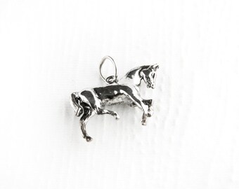 Sterling Silver Horse Charm: Equestrian Pendant