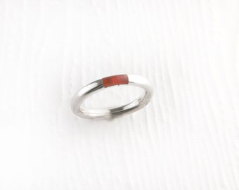 Simplistic Carnelian Sterling Silver Ring