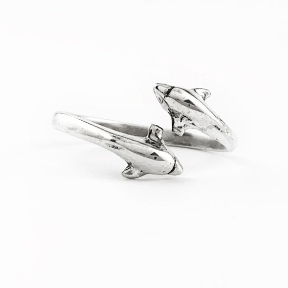 Dolphin Sterling Silver Adjustable Ring, Adjustab… - image 3