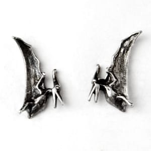 Pterodactyl Sterling Silver Small Stud Earrings