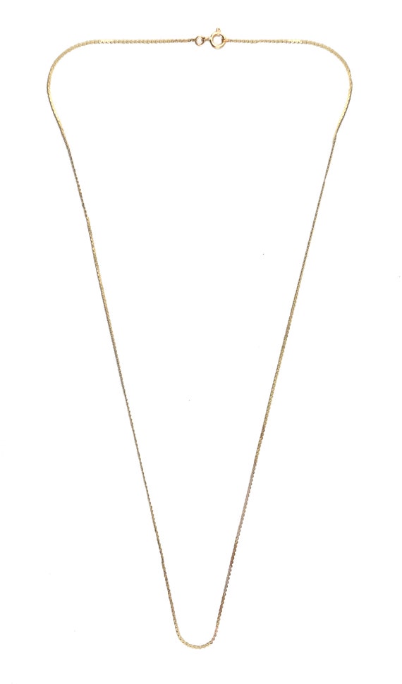 Dainty Solid 14k Gold Serpentine Chain, 16" inch … - image 5