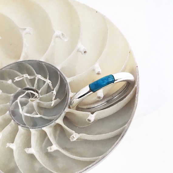 Simplistic Turquoise Sterling Silver Ring - image 5