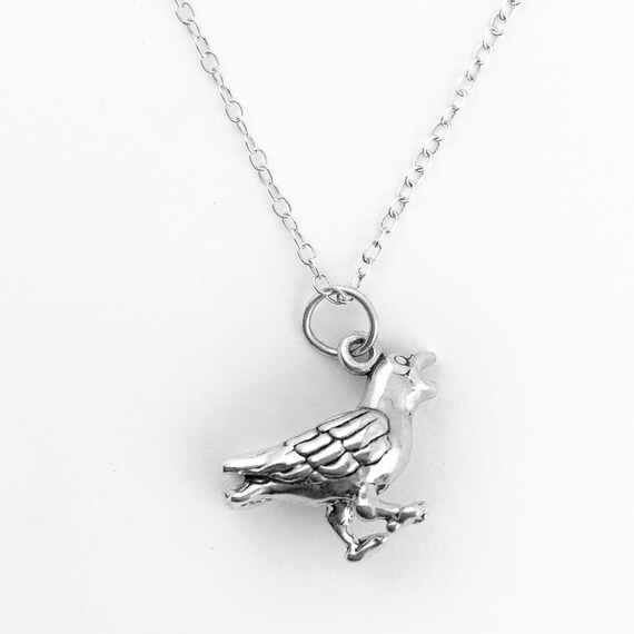 Sterling Silver Crow Charm Pendant, Raven Charm i… - image 3