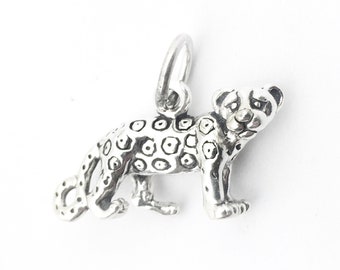 Leopard Sterling Silver Charm