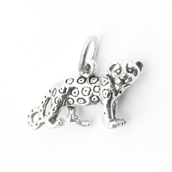 Leopard Sterling Silver Charm