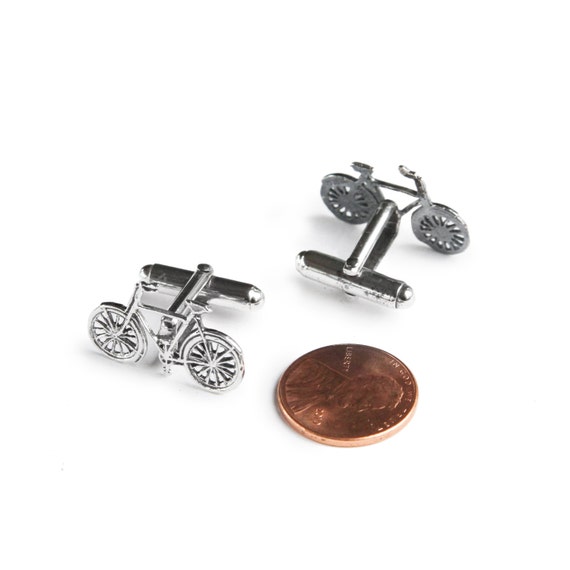 Sterling silver bicycle clearance cufflinks