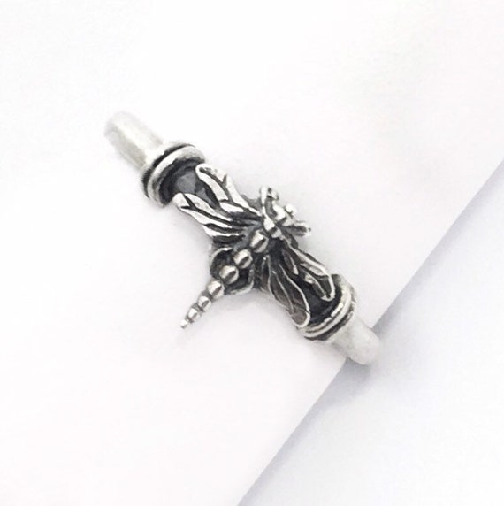 Dragonfly Sterling Silver Ring - image 1