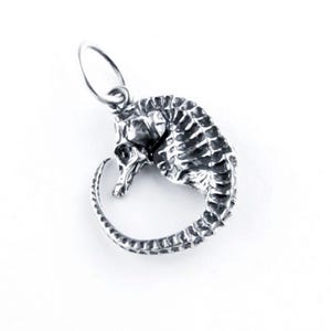 Little Seahorse Sterling Silver Charm, Seahorse Charm, Sterling Silver Charm, Real Cast Seahorse Charm