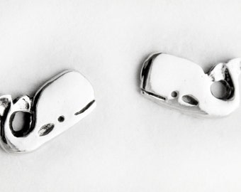 Little Whale Sterling Silver Stud Earrings