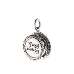 Silver Birthday Cake Sterling Silver Charm