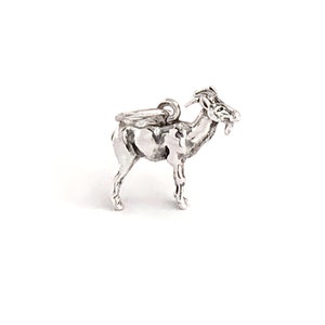 Mountain Goat Sterling Silver Charm, Silver Billy Goat Charm, Small Silver Charm, Goat Charm, Goat Pendant in Sterling Silver