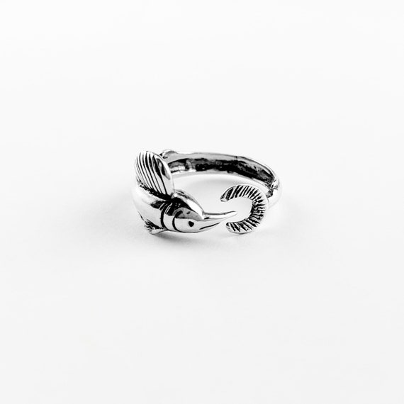 Swordfish Sterling Silver Ring - Adjustable Fish … - image 3