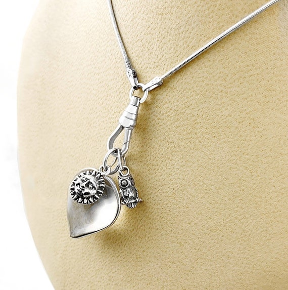 Collana Dolls Con Vestito Di Lino Grigio, Collana Con Ciondolo Rica - Foto 9