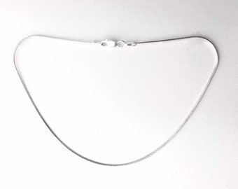Sterling Silver Snake Chain Anklet, Charm Bracelet, 9 inch