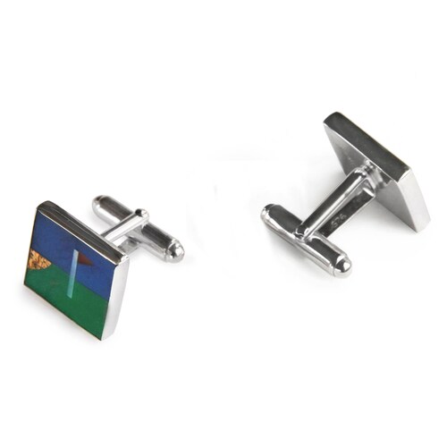 Golf deals Tee Inlay Sterling Silver Cufflinks