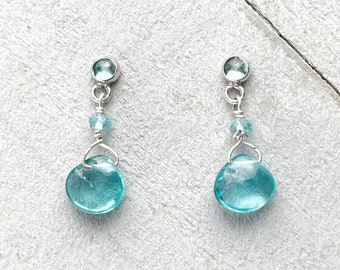 .925 Solid Silver Rare GREEN APATITE Fix Hook Earrings 1" BIRTHDAY PRESENT .925 Solid Silver Rare GREEN APATITE Fix Hook Earrings 1" BIRTHDAY PRESENT