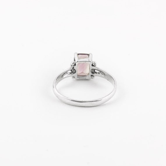 Emerald Cut Amethyst Ring in Sterling Silver, Vin… - image 6